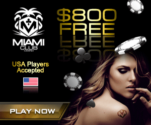 Miami Club Casino - $800 Welcome Bonus
